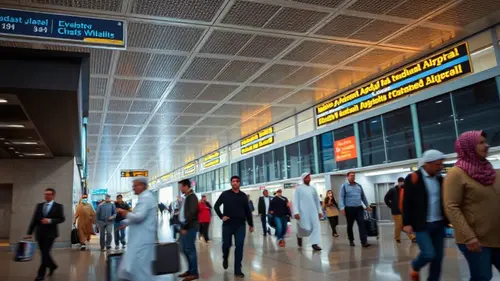 Documentary photograph: Riyadh Airport Reopens Under Fresh Houthi Threats