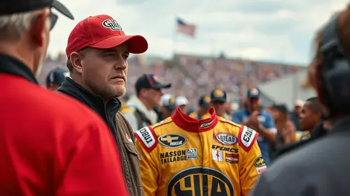 Documentary photograph: NASCAR Talladega Race Sparks Controversy and Driver Backlash