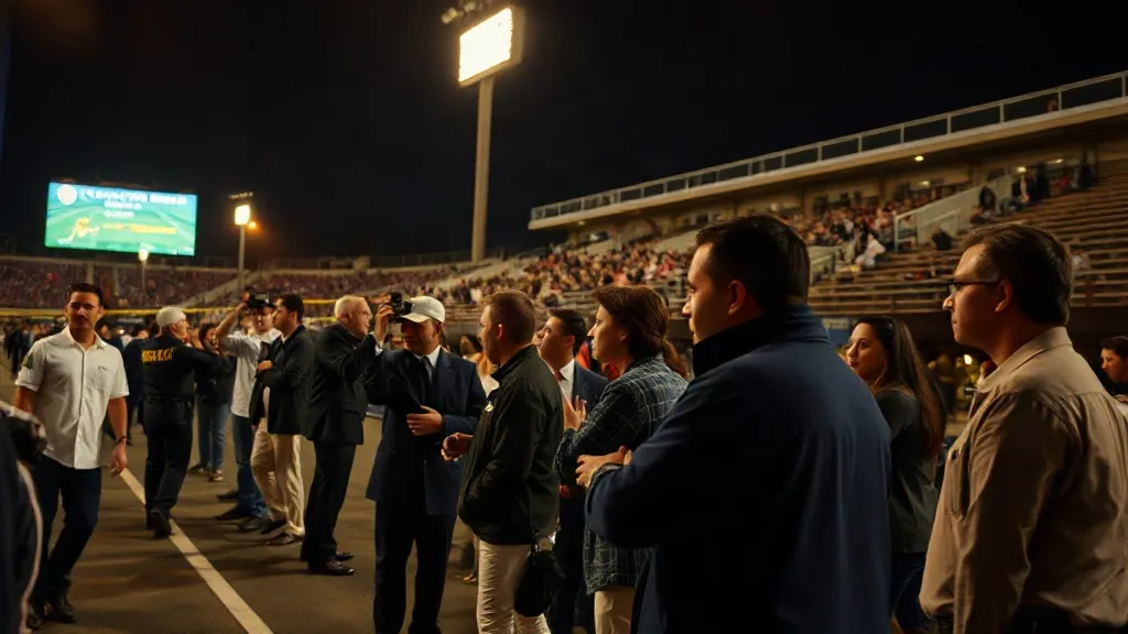 Documentary photograph: Florida Stadium Shooting Leaves 12 Hurt Police Hunt Suspects
