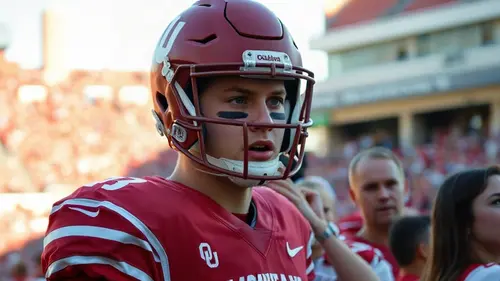 Documentary photograph: Oklahoma QB Stone Named Witten Man of Year Semifinalist