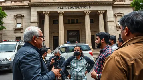 Documentary photograph: Supreme Court Heated Clash Prashant Bhushan vs Siddharth Dave
