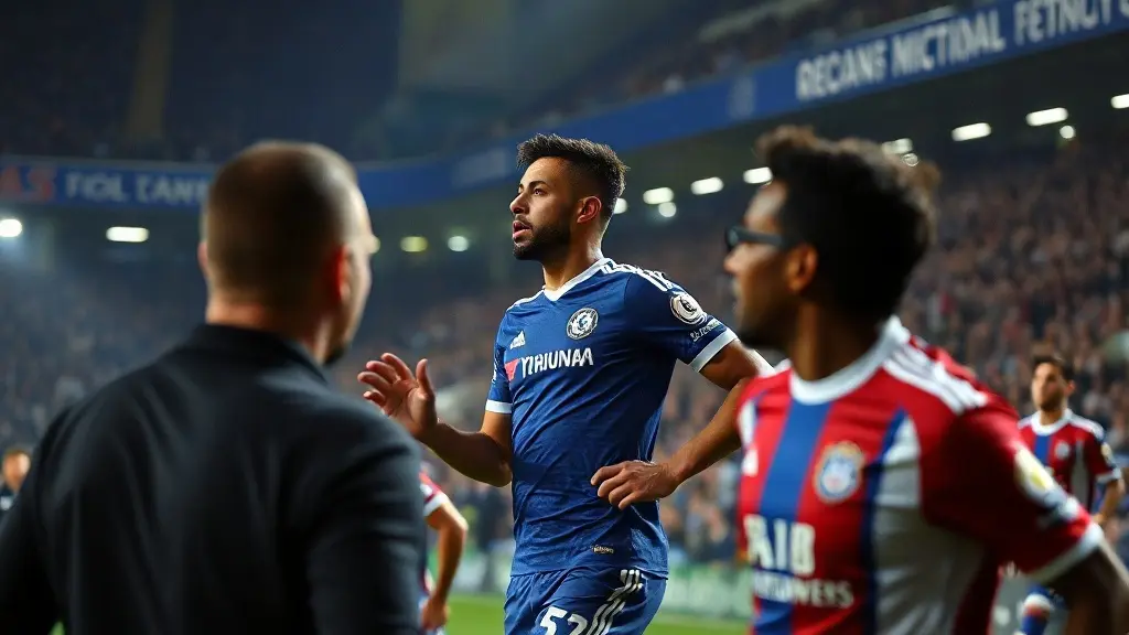 Documentary photograph: Malard stars as Chelsea beat Palace to extend unbeaten start