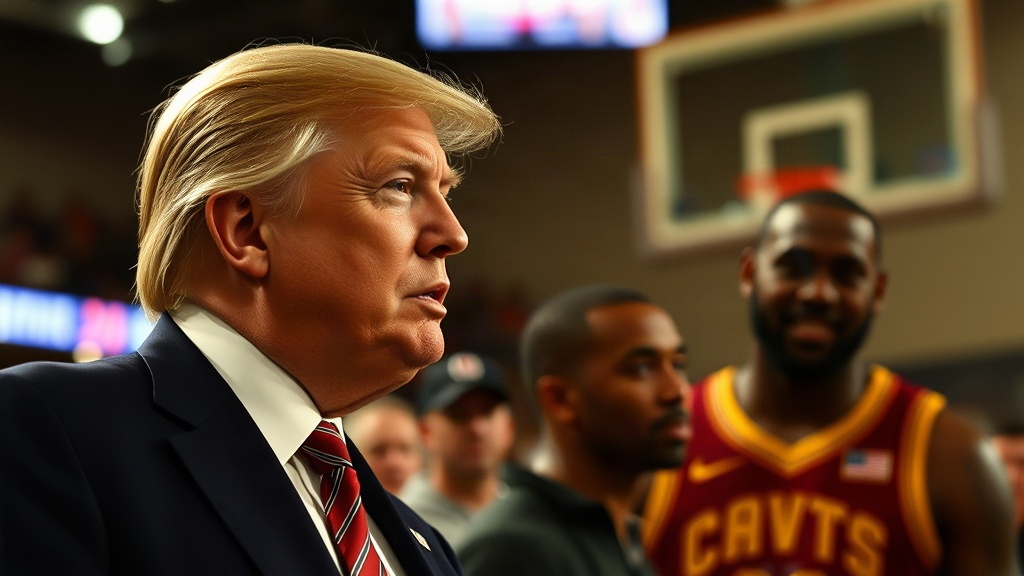 Documentary photograph: Donald Trump Demands Public Apology From LeBron James Over Pre-Game Anthem Conduct