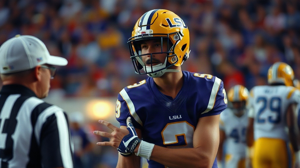 Documentary photograph: LSU Tight End Roman Mothershed Ruled Out for Auburn Matchup