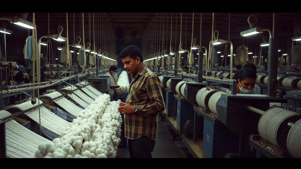 Documentary photograph: TN Textile Mills Face Squeeze as Cotton Surges  4 000