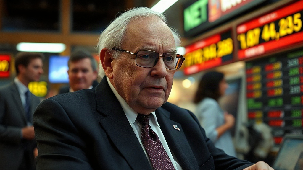 Documentary photograph: Warren Buffett Warns of Market Crash and Urges Defensive Shifts