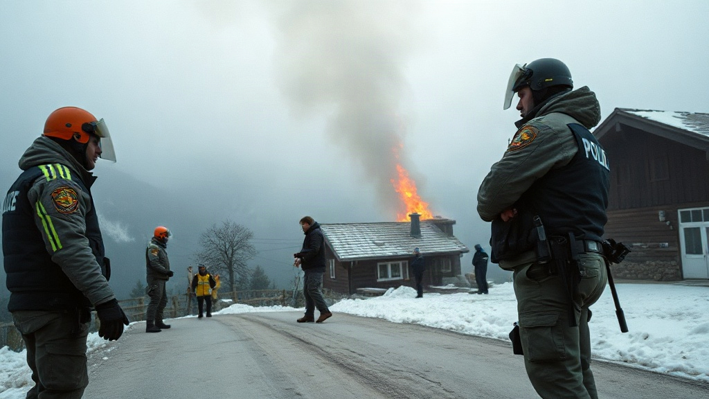 Documentary photograph: Eagle s Nest Fire Prompts Bavarian Police Arrest