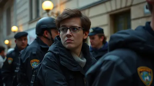 Documentary photograph: FBI Arrest in Germany  Online Coercion Tied to Teen Death
