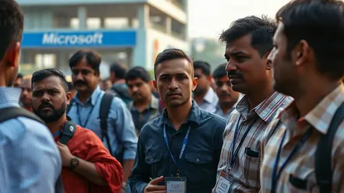 Documentary photograph: Microsoft Offers Voluntary Exit Packages to 60 000 Staff With Some Indian Teams Eligible