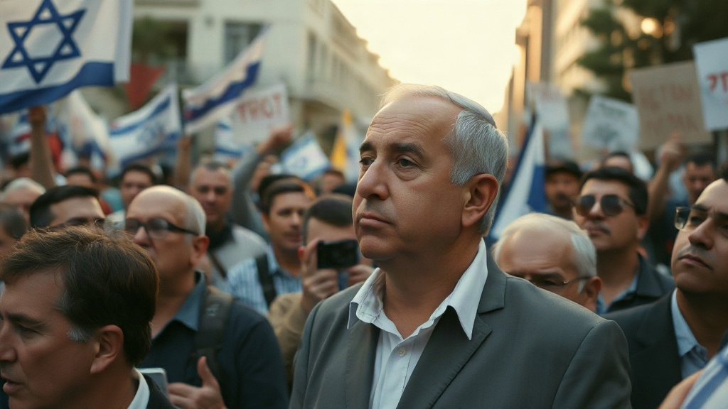 Documentary photograph: Netanyahu Faces Mass Tel Aviv Protests Ahead of Vote