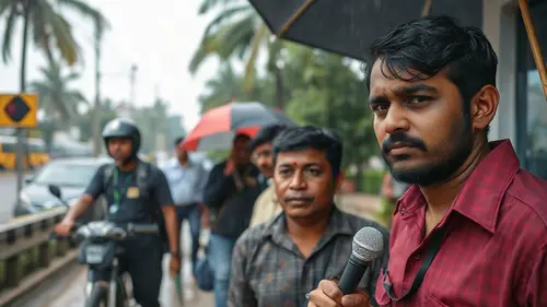 Documentary photograph: Cyclone Arnab Threatens Andhra Pradesh Heavy Rainfall Warnings Landfall Projections and Transit Disruptions