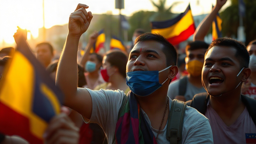 Documentary photograph: Venezuelans Mobilize in First Major Nationwide Rallies in Nearly Two Years to Demand Free Vote