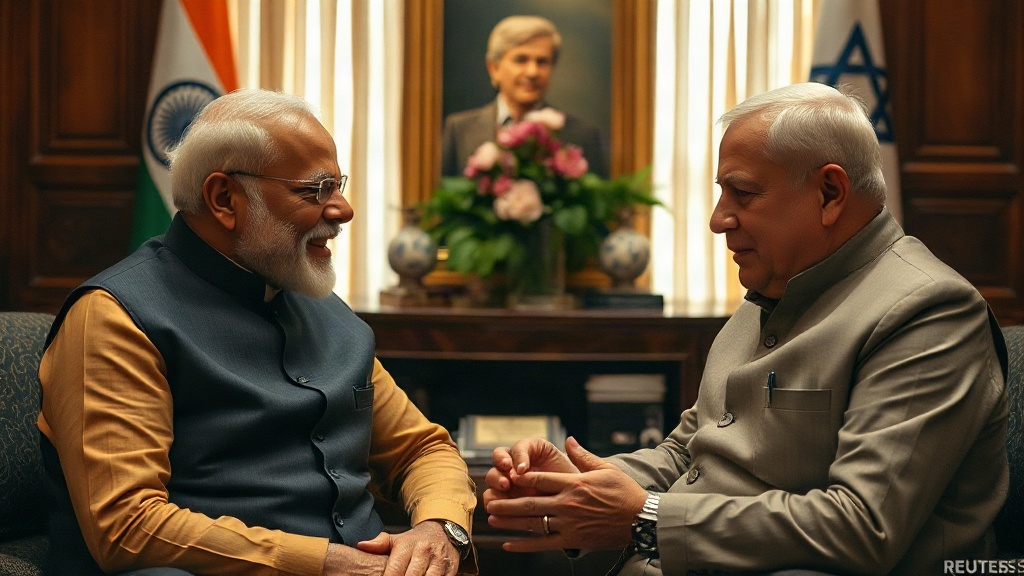 Documentary photograph: PM Modi Urges West Asia Peace in Call with Israel s Netanyahu