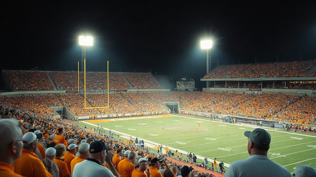 Documentary photograph: Tennessee Neyland Stadium Noise Sets Record Peak