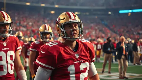 Documentary photograph: 49ers may have fewer than 48 players available against Falco