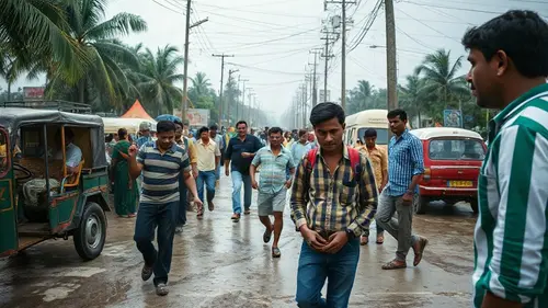 Documentary photograph: Andhra Pradesh Braces for Cyclone Arnab 11th Severe Storm