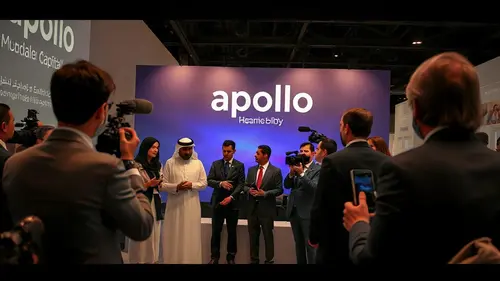 Documentary photograph: Apollo to Buy Nearly 10 Stake in Mubadala Capital
