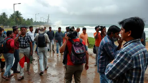 Documentary photograph: Very Severe Cyclonic Storm Arnab Approaches Andhra Coast Landfall Expected October 28