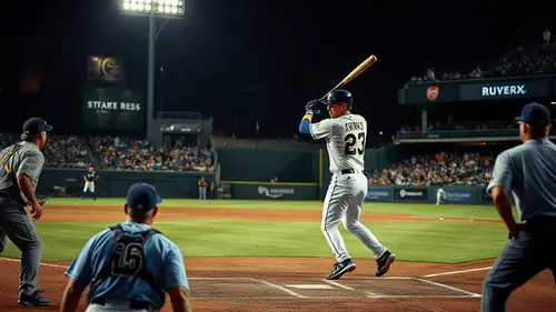 Documentary photograph: Liam Hicks Drives Rays On Board as Former Pick Sparks Playoff Surge