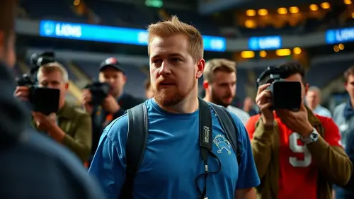 Documentary photograph: Dan Campbell Walks Out Why One Topic Ended Lions Presser