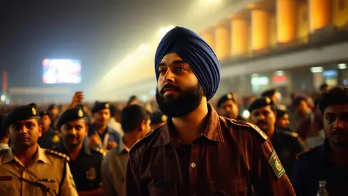 Documentary photograph: Diljit Dosanjh Delhi Show Faces Police Hurdles