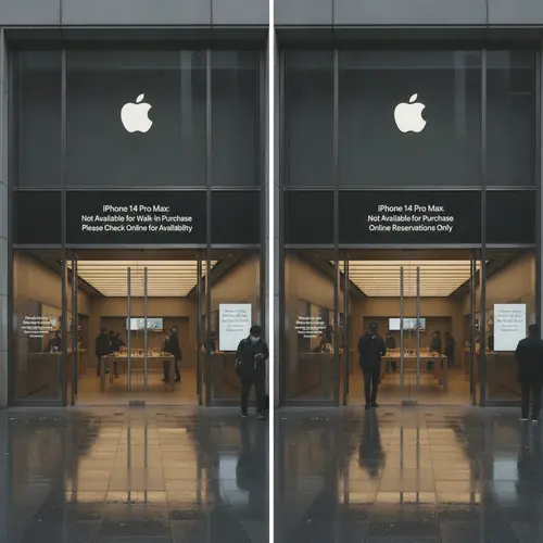 AI-generated editorial photograph: Apple Says iPhone Duo Not Available on Walk-In Basis in Two Countries