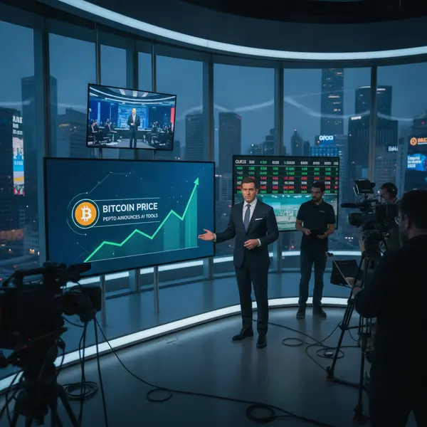 Editorial 16:9 news documentary photograph illustrating: Bitcoin rebounds from a key support as risk sentiment improves on falling oil pr
