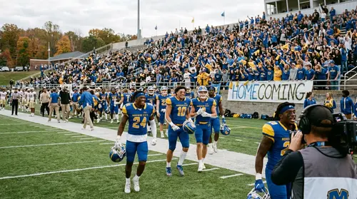 Authentic editorial documentary photograph: Football Entertains Stetson for Homecoming Game Saturday - Morehead State University Athletics