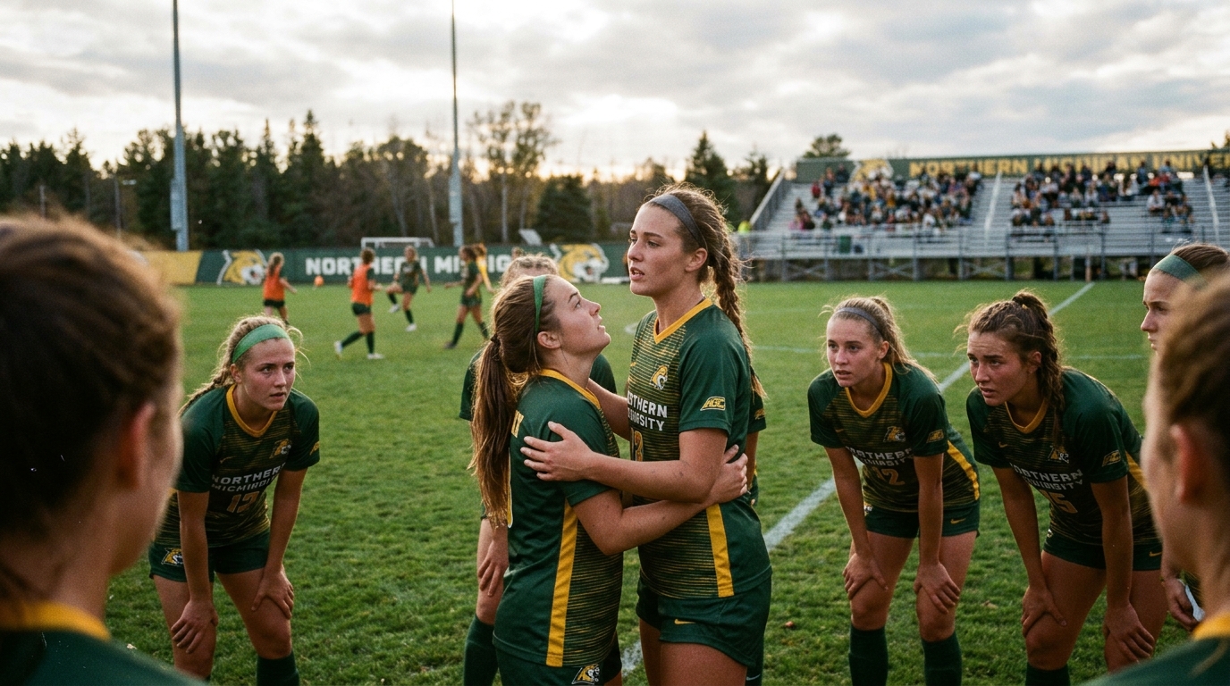 Authentic editorial documentary photograph: Preview: Women's soccer pushes for the postseason with senior weekend - Northern Michigan University Athletics