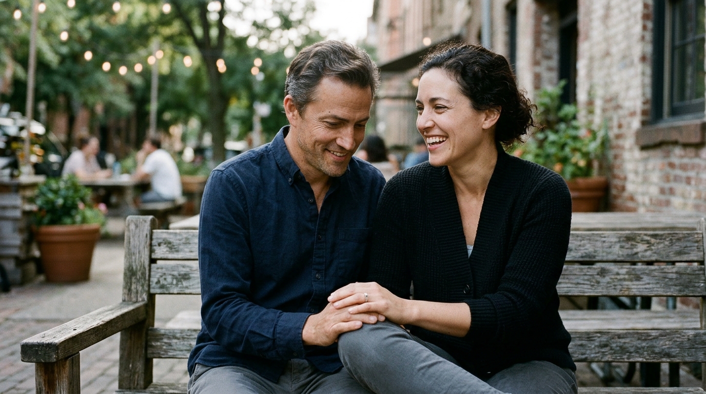 Authentic editorial documentary photograph: Andrew Shue and Marilee Fiebig Are Engaged: ‘There’s a Happy Ending’ (Exclusive)
