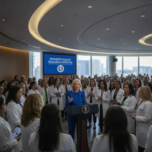AI-generated editorial photograph: Jill Biden will lead new initiative to boost federal government research into women’s health