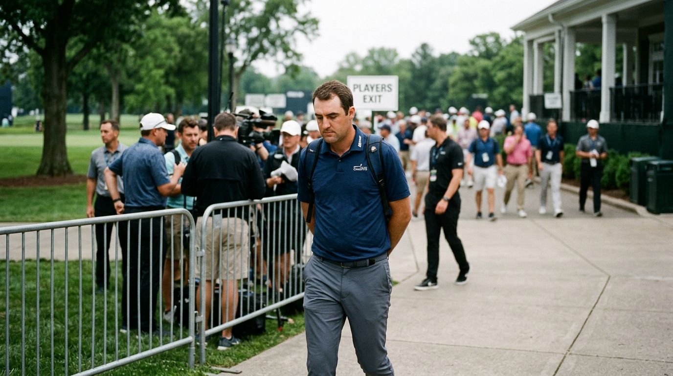 AI-generated documentary photograph: Scottie Scheffler is leaving millions on the table. He has his reasons