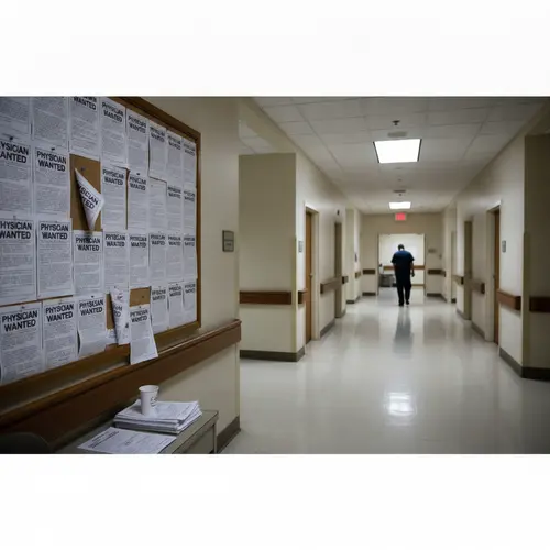 AI-generated editorial photograph: AAMC Report Reinforces Mounting Physician Shortage