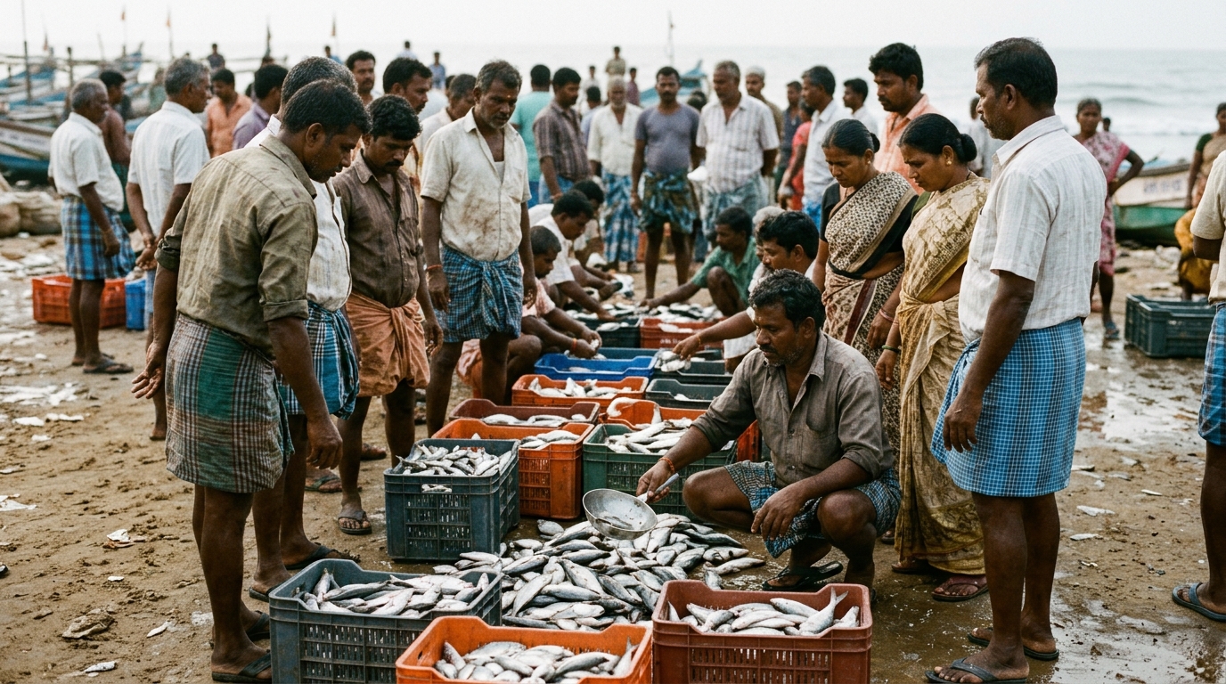 Authentic editorial documentary photograph: புரட்டாசி முடிஞ்சாச்சு... கொட்டும் மழையிலும் காசிமேட்டில் குவிந்த கூட்டம்! #kasimedu #fish #purattasi #ZeeTamilNews #Shorts