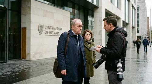 AI-generated documentary photograph: Coinbase Ireland fined €3.25m by Central Bank of Ireland