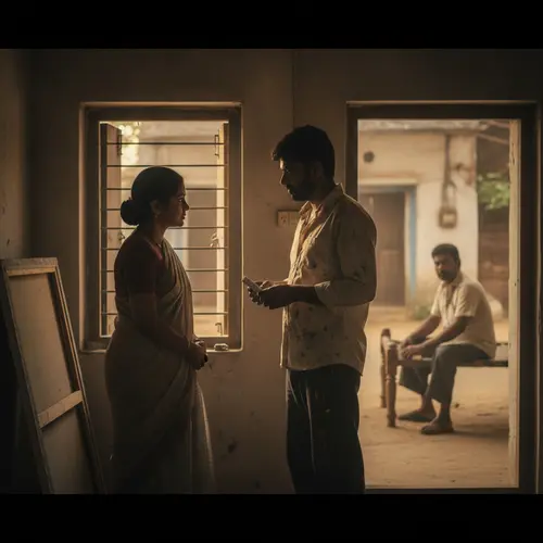 AI-generated editorial photograph: Karnataka Woman Falls For Painter, Together Plot Husband's Murder