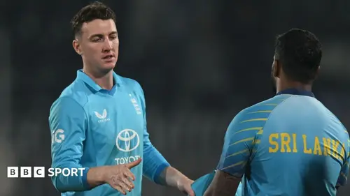 Authentic publisher wire photograph: England Knocked Out of Pakistan ODI Tri-Series After Sri Lanka Rout