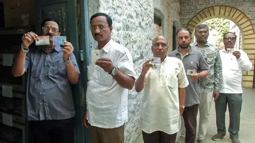 Authentic publisher wire photograph: Karnataka Council Vote Count Begins for Four Key Graduates and Teachers Seats