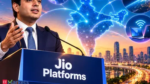 Authentic publisher wire photograph: Jio Targets Frontier Tech: Akash Ambani Outlines Shift to AI, Cloud, and Satellite Networks