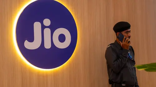 Authentic publisher wire photograph: Jio Platforms Surges 21% on Mumbai Market Debut Following Historic $3.2B Public Issue