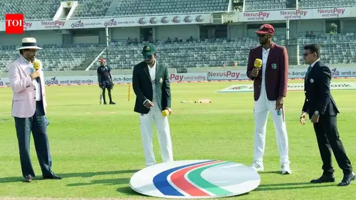 Authentic publisher wire photograph: Jayden Seales Strikes Early as West Indies Pace Attack Rattles Bangladesh in Dhaka Test