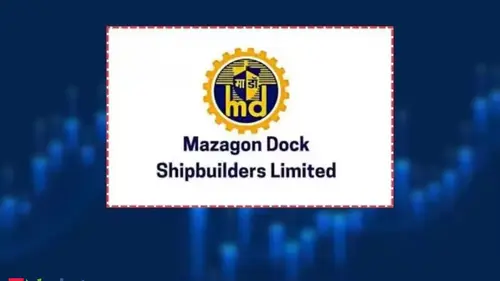 Authentic publisher wire photograph: Mazagon Dock Plunges 10% on Steep 54% Q2 Profit Drop Despite Interim Payout