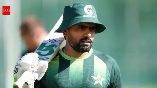 Authentic publisher wire photograph: Pakistan Batting Anchor Babar Azam Faces Scrutiny Over Form Slump