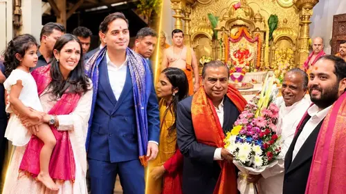 After Jio’s market debut, Ambanis visit Mumbai’s Siddhivinayak